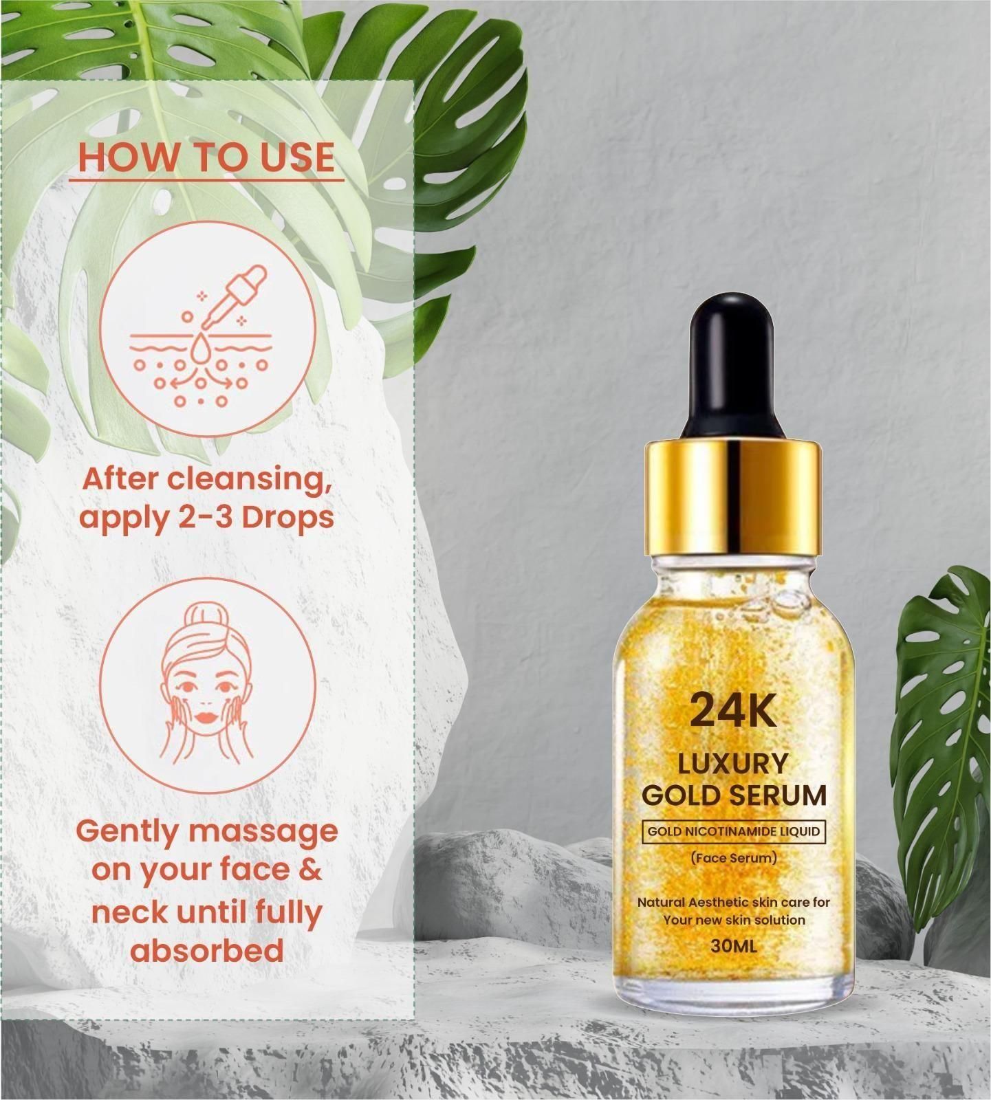 24K Gold Face Serum - DREAMZCART