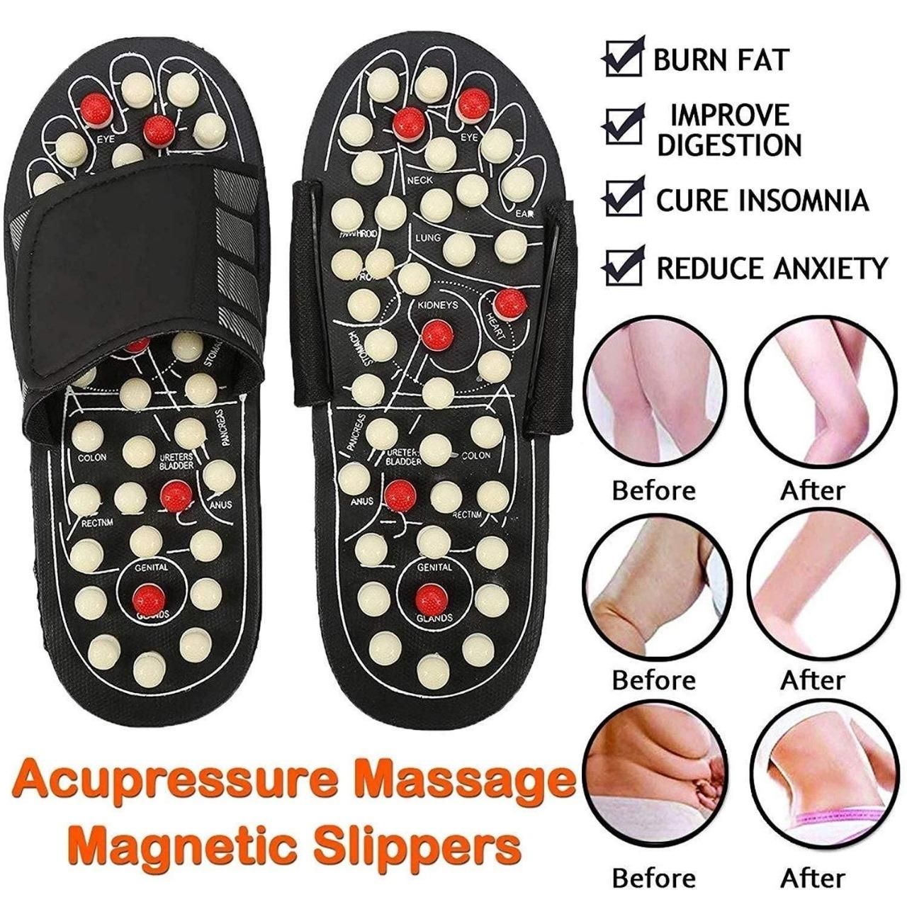 Acupressure and Magnetic Therapy Paduka Slippers for Full Body Blood Circulation Yoga Paduka Acupressure Foot Relaxer For Men and Women - DREAMZCART