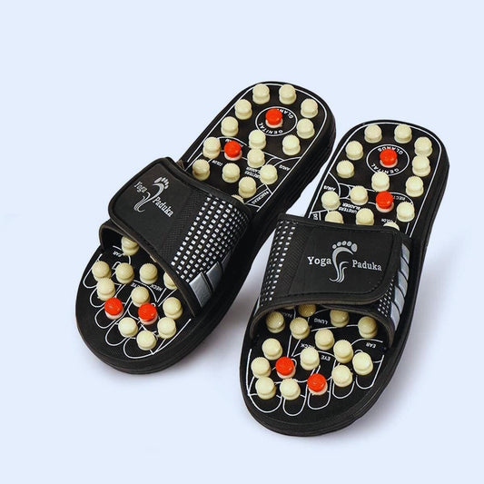 Acupressure and Magnetic Therapy Paduka Slippers for Full Body Blood Circulation Yoga Paduka Acupressure Foot Relaxer For Men and Women - DREAMZCART