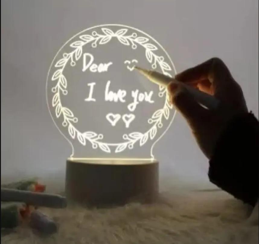 Acrylic Night Light Message Writing Board - DREAMZCART