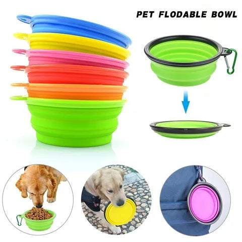 Pet Folding Silicone Bowl - DREAMZCART