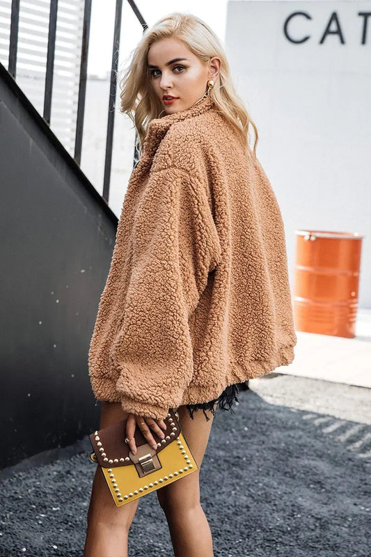 Oversized Faux Fur Jacket - DREAMZCART